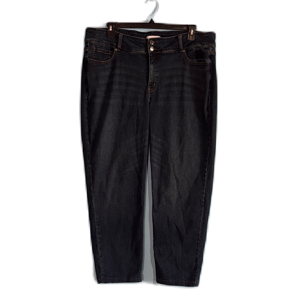 Lane Bryant Flex Magic Waistband Dark Blue  High Rise Straight Jeans Size 20